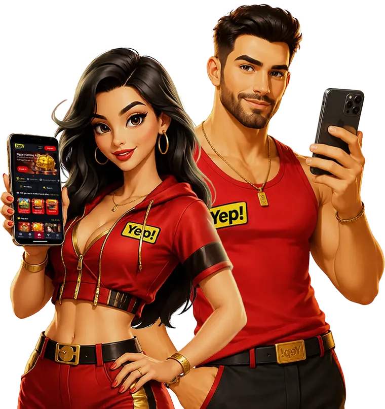 Yep Casino Spieler mit Smartphones